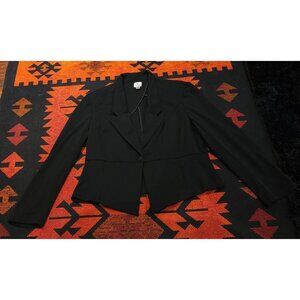 Worthington Modern Knit Black Blazer Women's XL Polyester/Spandex/Rayon